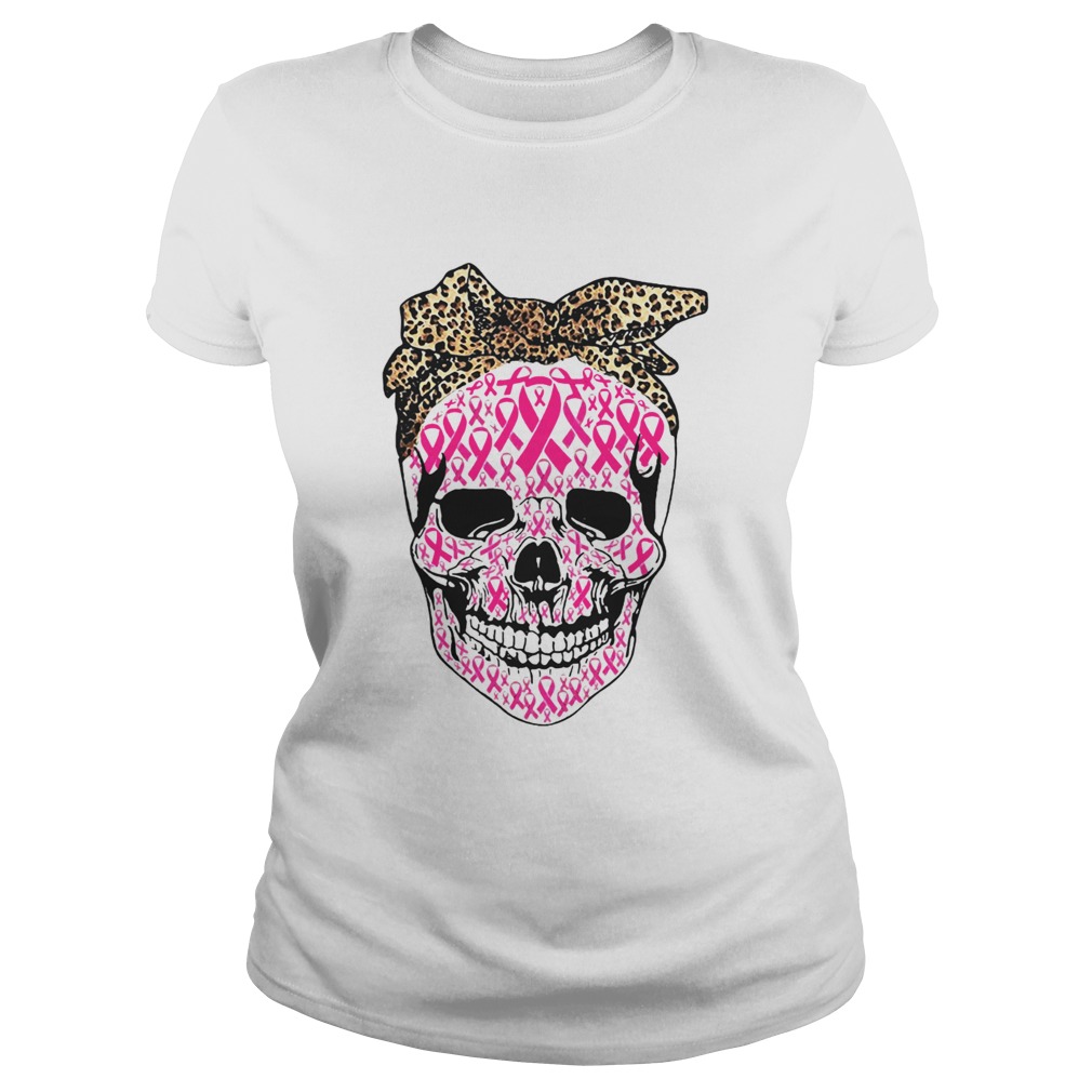 Sugar Skull breast cancer with bandana Classic Ladies