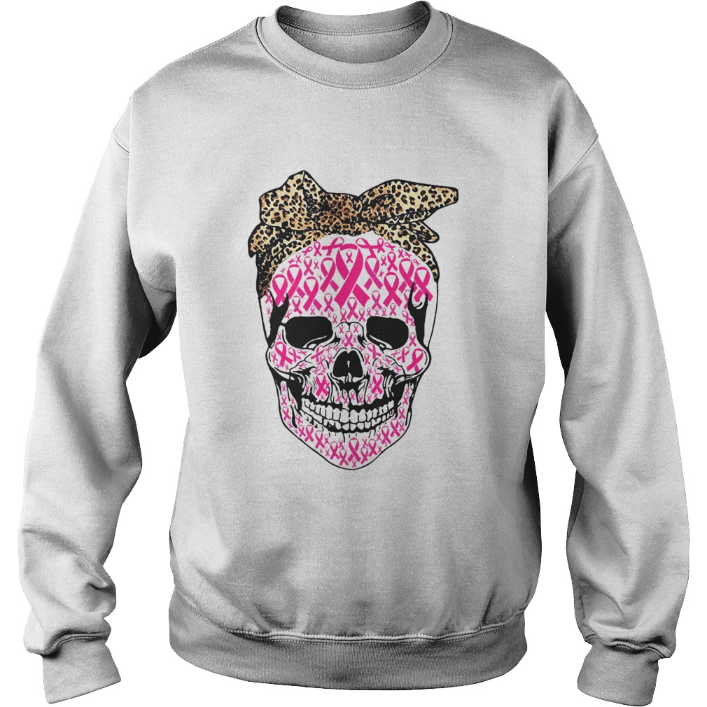 Sugar Skull breast cancer with bandana Sweatshirt
