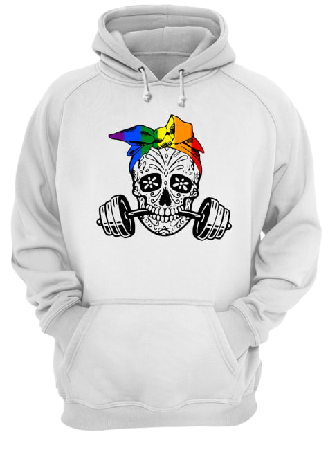 Sugar skull weight lifting LGBT Unisex Hoodie