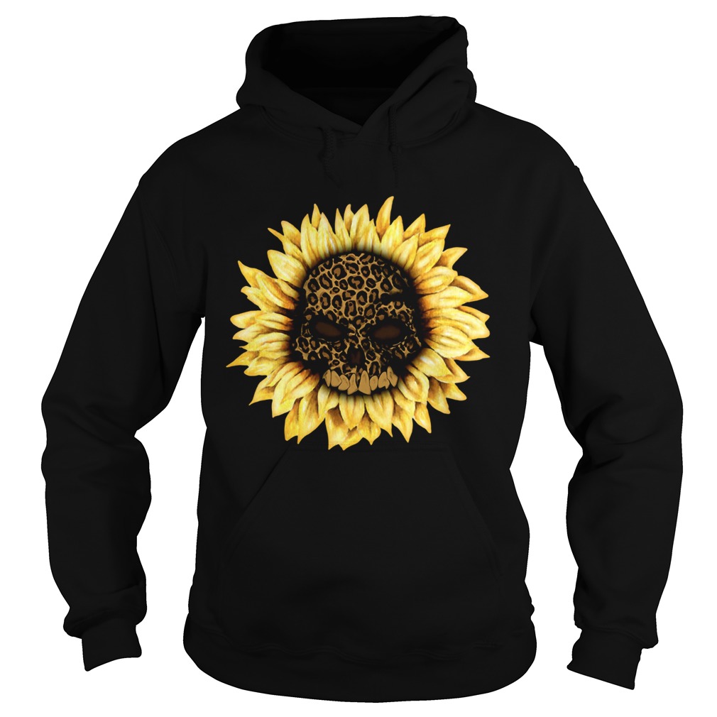 Sunflower leopard skull Hoodie