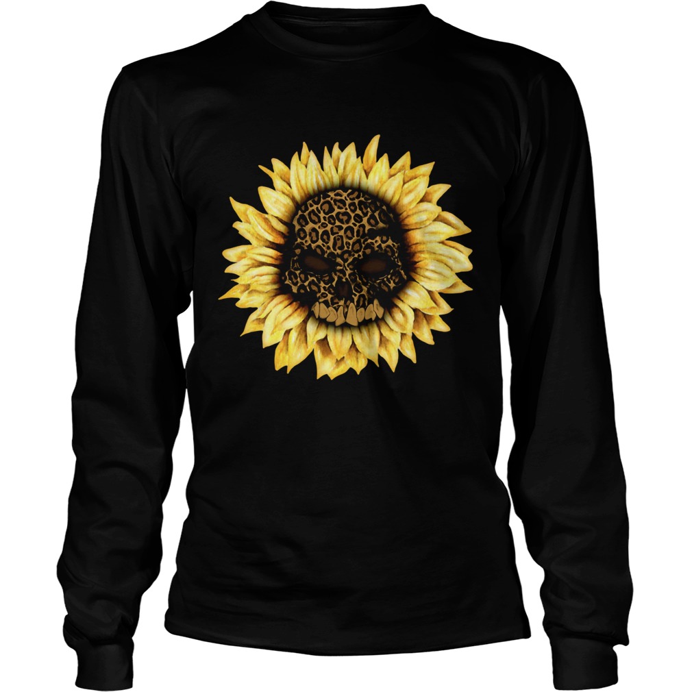 Sunflower leopard skull LongSleeve