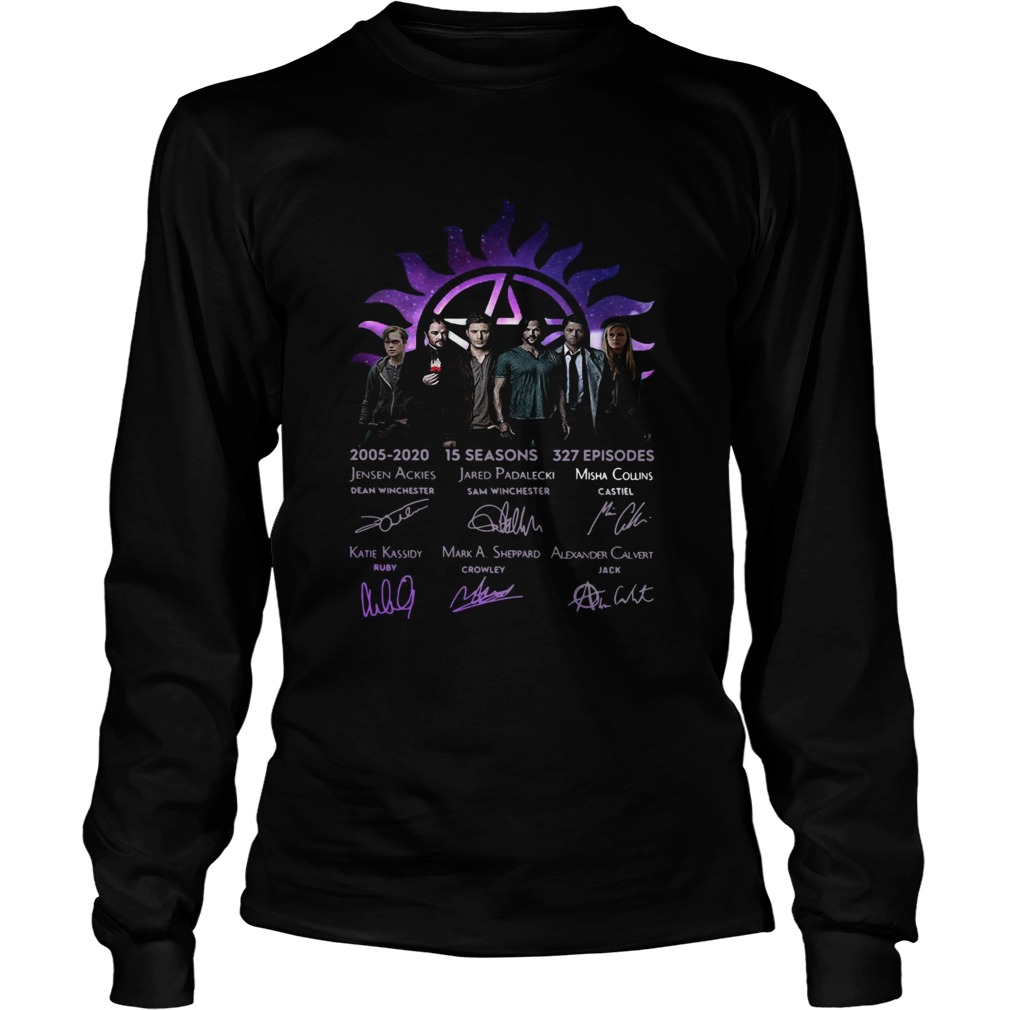 Supernatural 2005 2020 15 seasons 327 episodes signatures LongSleeve