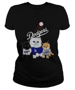 Three cat black white and yellow Los Angeles Dodgers  Classic Ladies