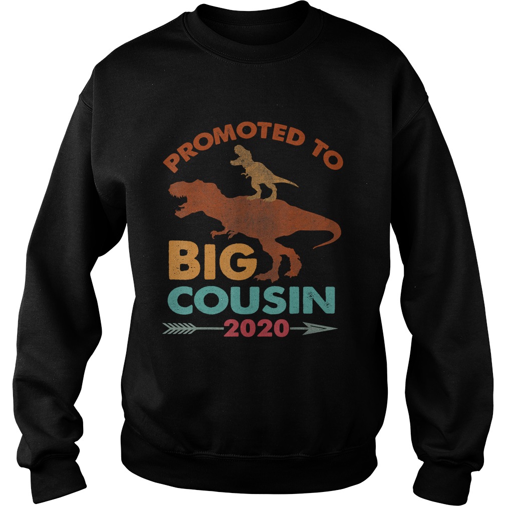 Trex Riding DinosaurVintage Promoted To Big Cousin 2020 TShirt Sweatshirt