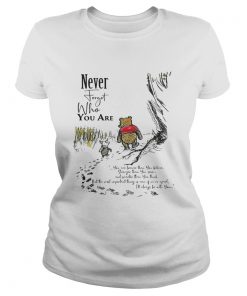 Winnie The Pooh Never Forget Who You Are Shirt Classic Ladies