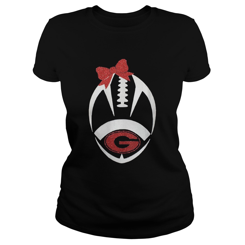 Womens Girls Georgia Bulldog gift for football VNeck TShirt Classic Ladies