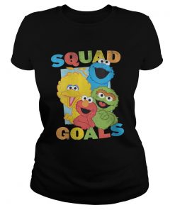 Womens Sesame Street Squad Goals VNeck TShirt Classic Ladies