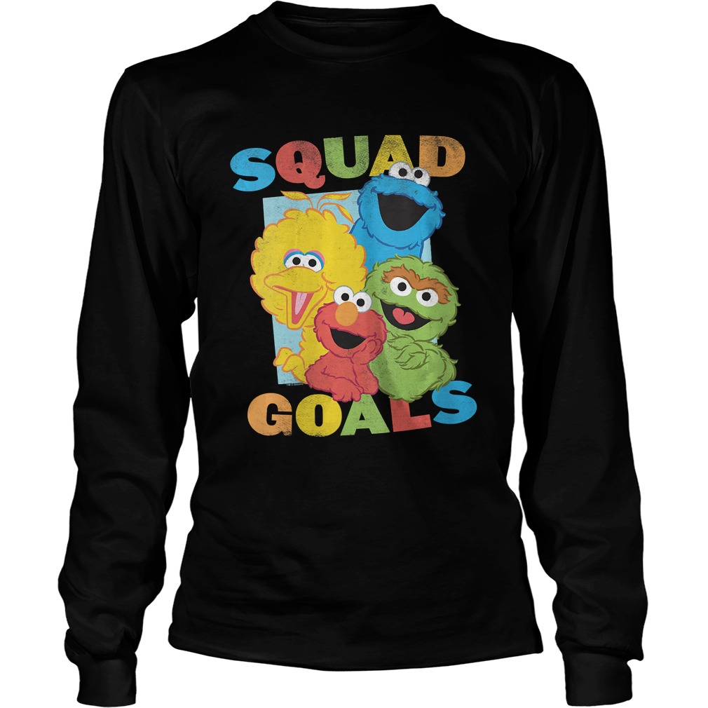 Womens Sesame Street Squad Goals VNeck TShirt LongSleeve