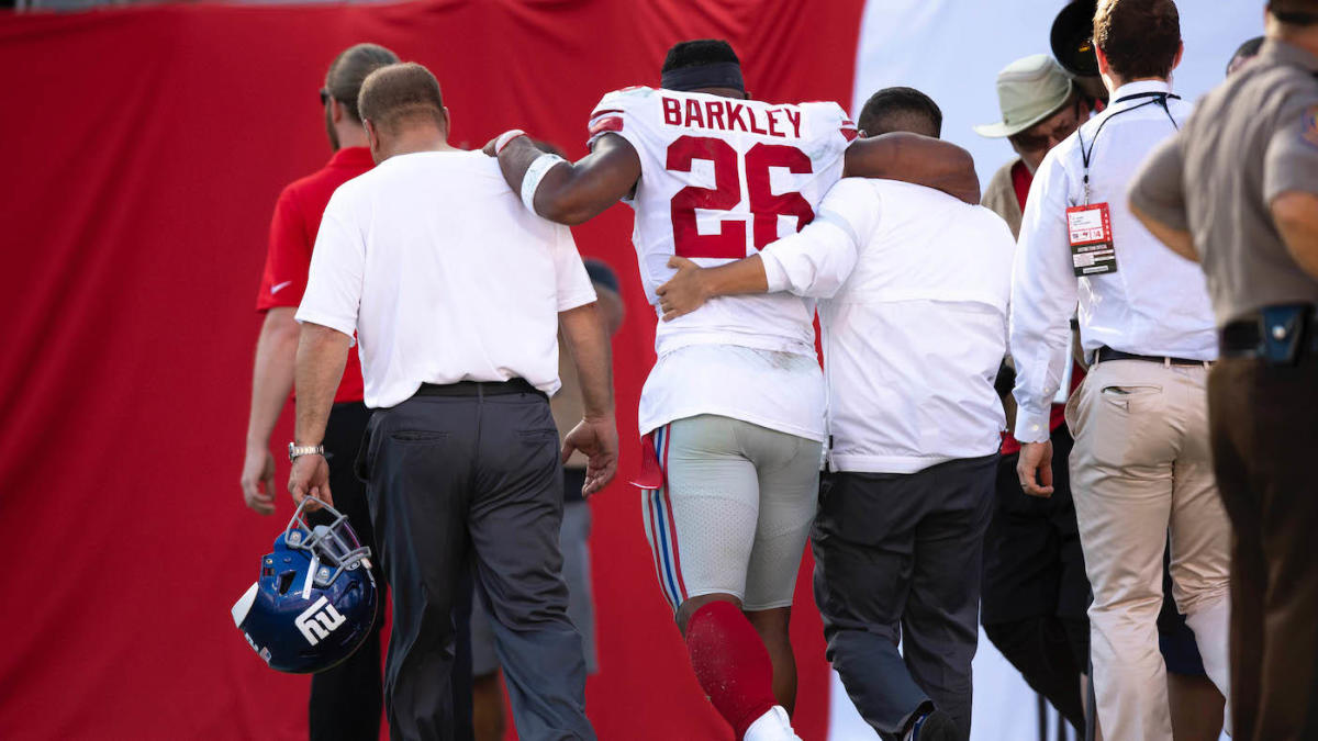 Saquon Barkley injury: Giants announce high-ankle sprain MRI to reportedly come on Monday