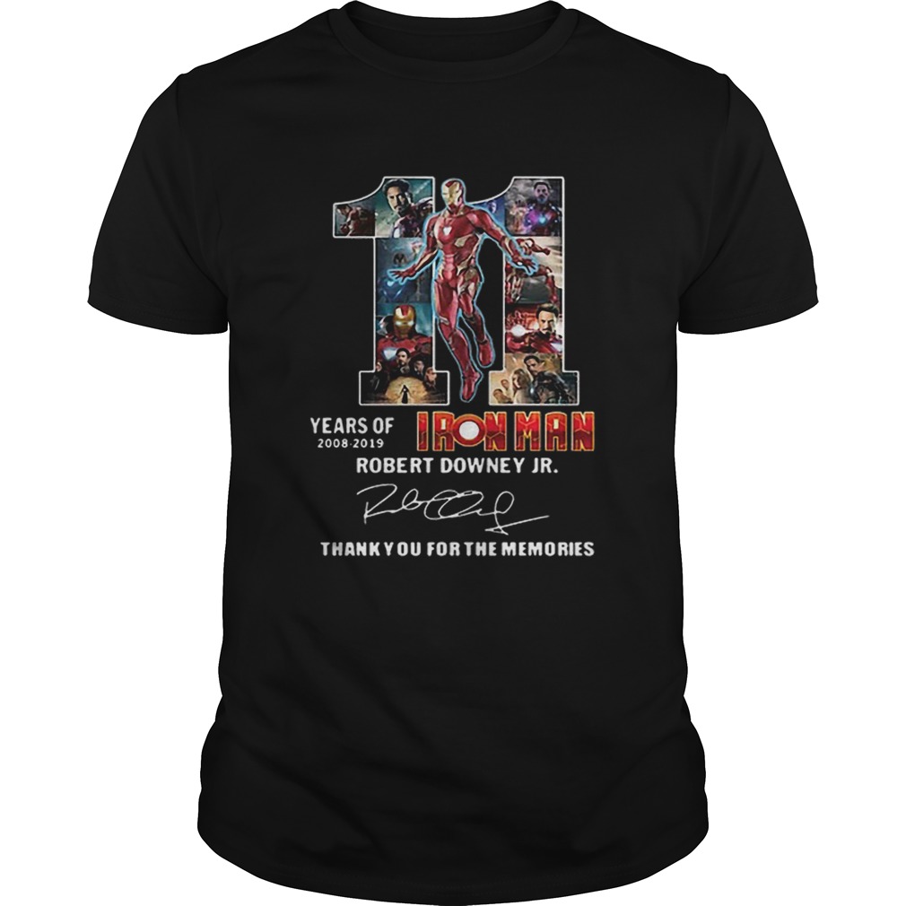 11 years of Iron Man 2008 2019 Robert Downey Jr signature shirt