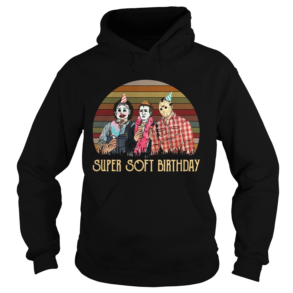1570163440orror movie characters super soft birthday vintage Hoodie