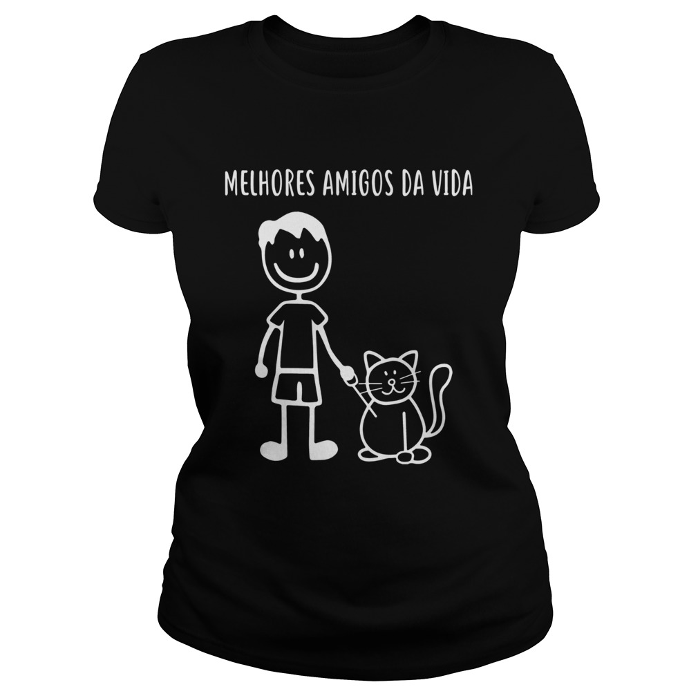 1570509605Boy with cat melhores amigos da vida Classic Ladies