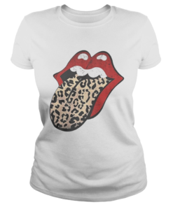 1570521839Red lips leopard tongue the rolling stones t  Classic Ladies