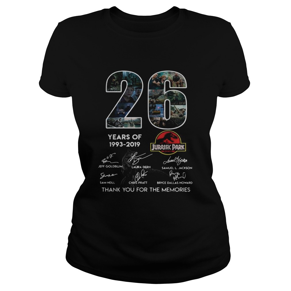 26 years of Jurassic Park 1993 2019 signature Classic Ladies