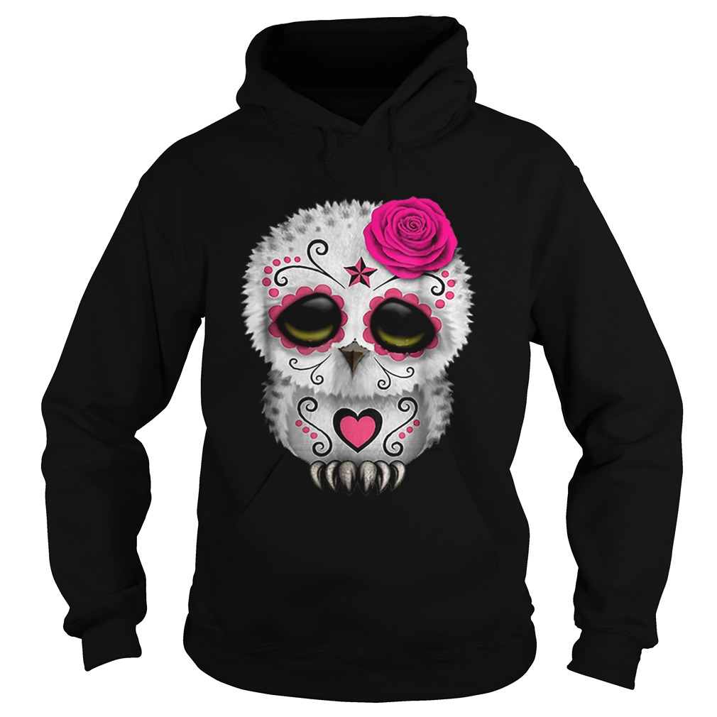 Awesome Owl Sugar Skull Trick Or Treat Pumpkin Halloween Boo Hoodie