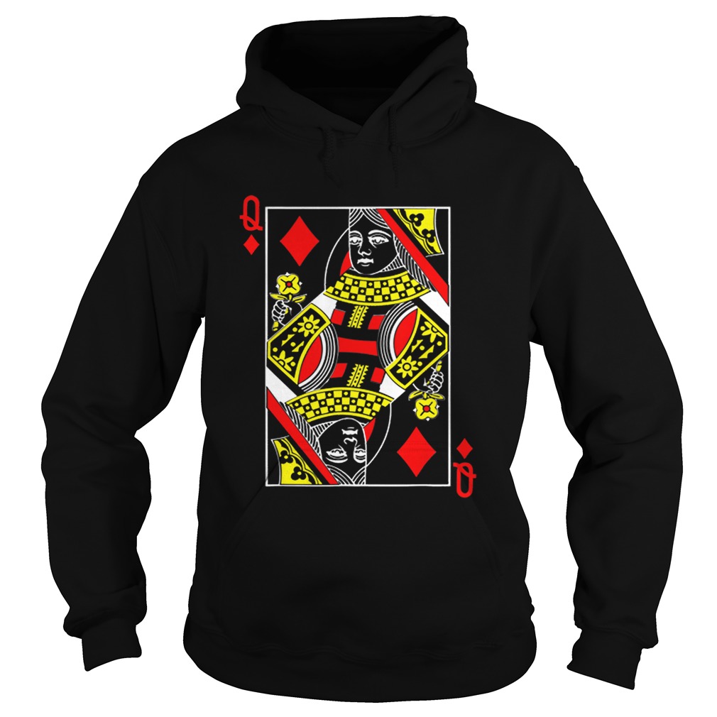 Awesome Queen Of Diamonds Cute Playing Card 2019 Halloween Hoodie