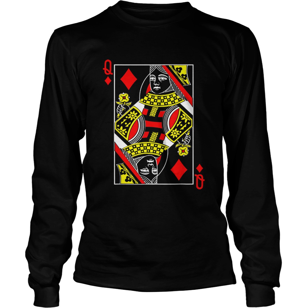 Awesome Queen Of Diamonds Cute Playing Card 2019 Halloween LongSleeve
