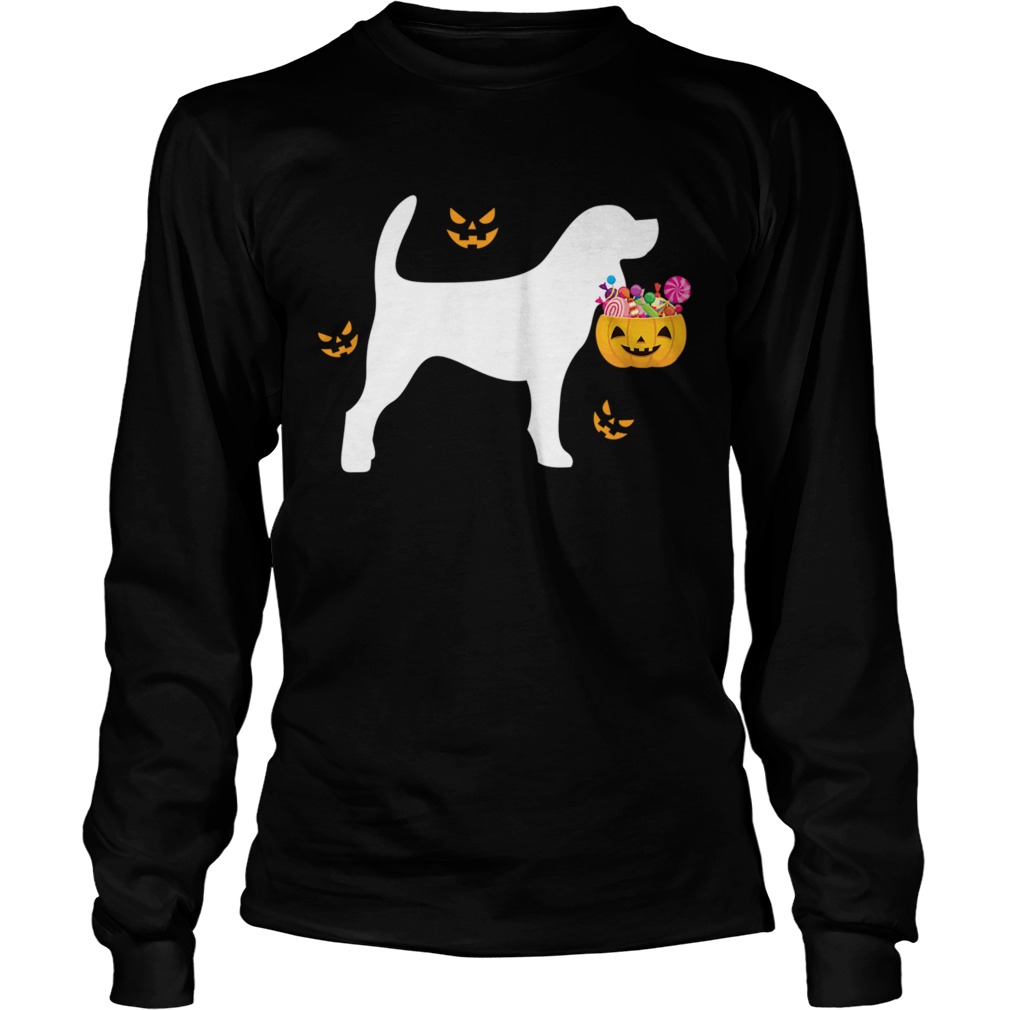Beagle Halloween Costume Pumpkin Dog Cute Pet TShirt LongSleeve