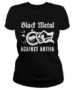 Black Metal Against Antifa Shirt Classic Ladies