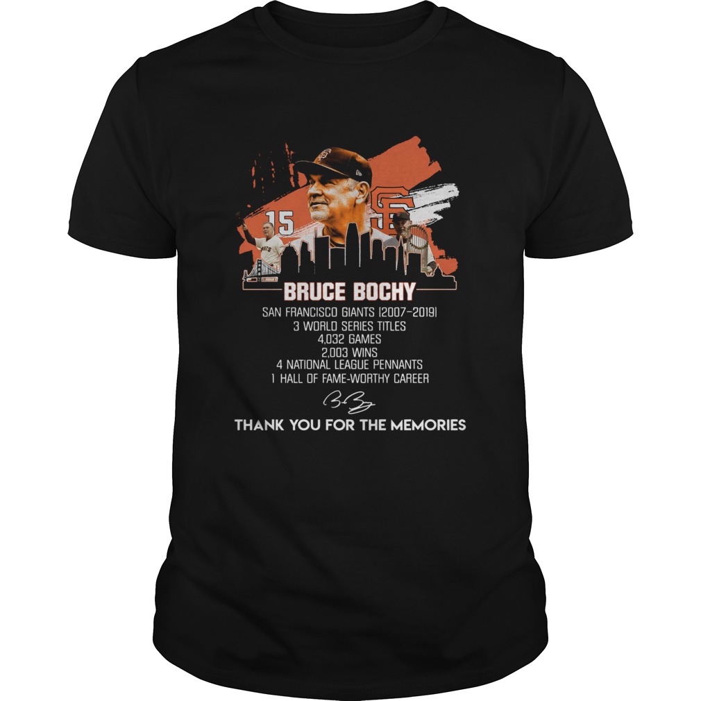 Bruce Bochy San Francisco Giants thank you for the memories shirt
