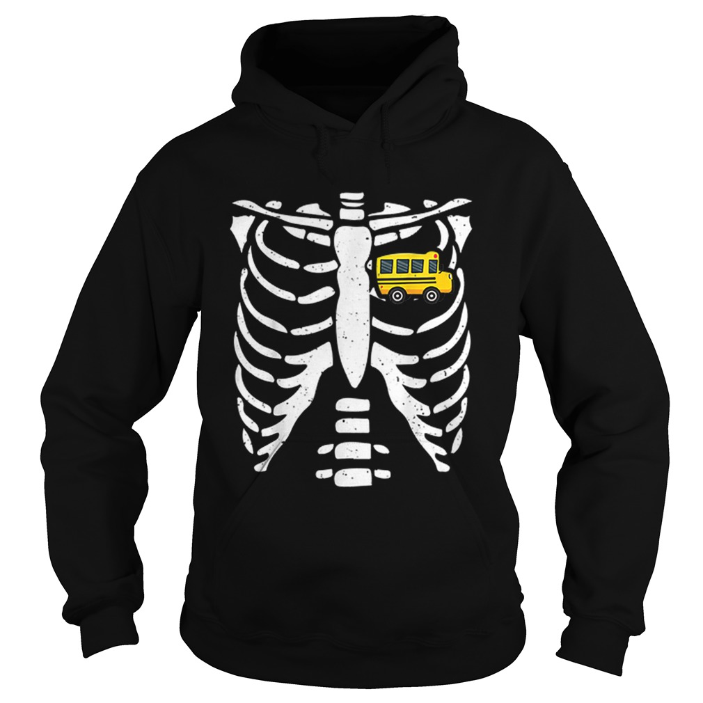 Bus Driver Halloween Costume Skeleton Bone Rib Dad Tee Hoodie