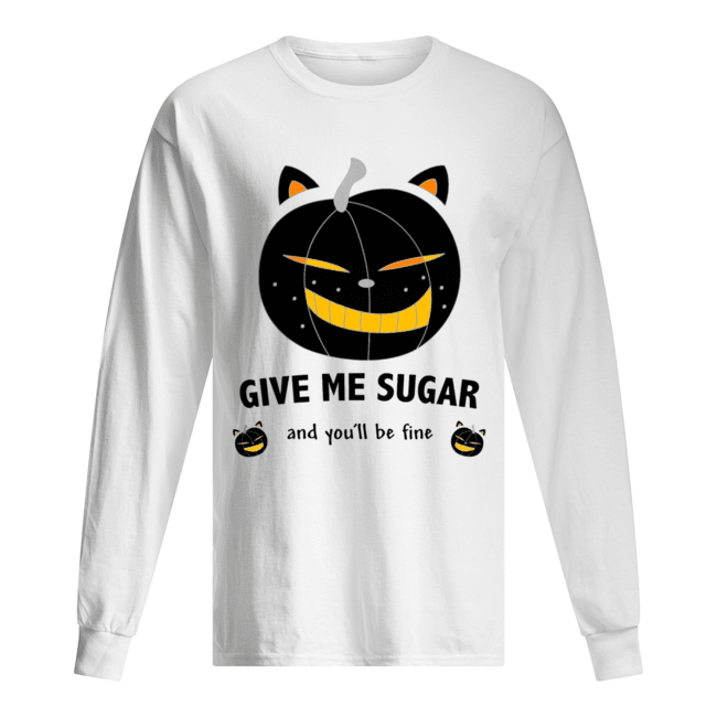 Cat as a pumpkin Women's Rolled T-Shirt Long Sleeved T-shirt 