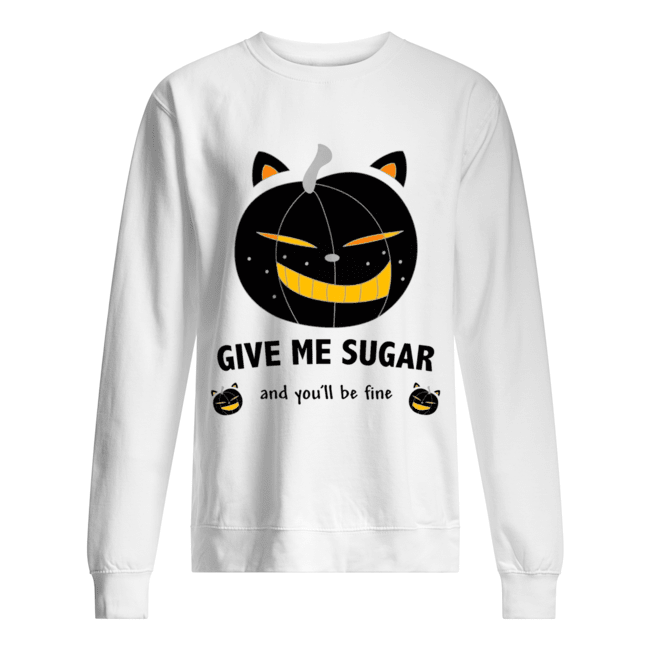 Cat as a pumpkin Women's Rolled T-Shirt Unisex Sweatshirt