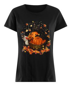 Cats Halloween Autumn  Classic Women's T-shirt