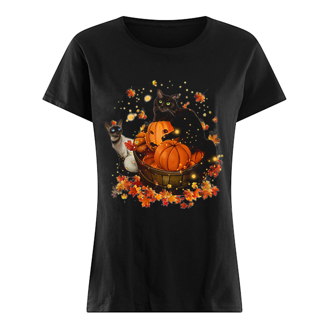 Cats Halloween Autumn Classic Women's T-shirt