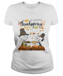 Charlie and Snoopy Peanuts happy Thanksgiving  Classic Ladies