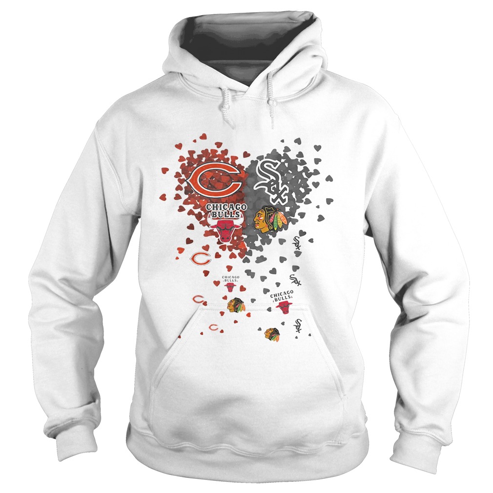 Chicago Bears Chicago White Sox Chicago Bulls Chicago Blackhawks love Hoodie