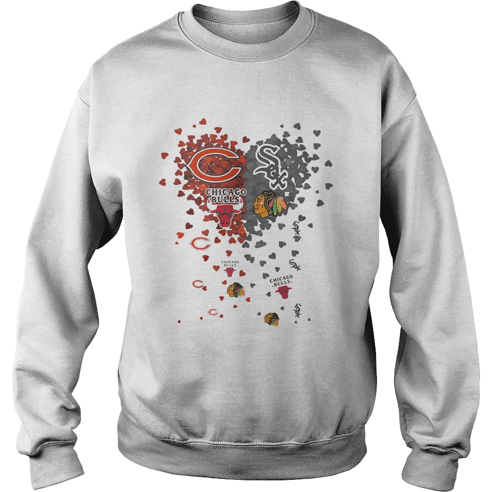 Chicago Bears Chicago White Sox Chicago Bulls Chicago Blackhawks love Sweatshirt