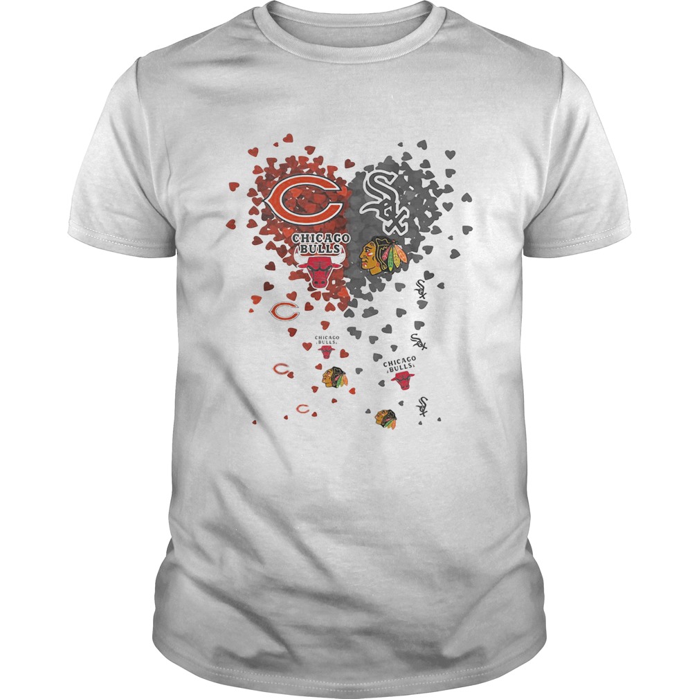 Chicago Bears Chicago White Sox Chicago Bulls Chicago Blackhawks love shirt