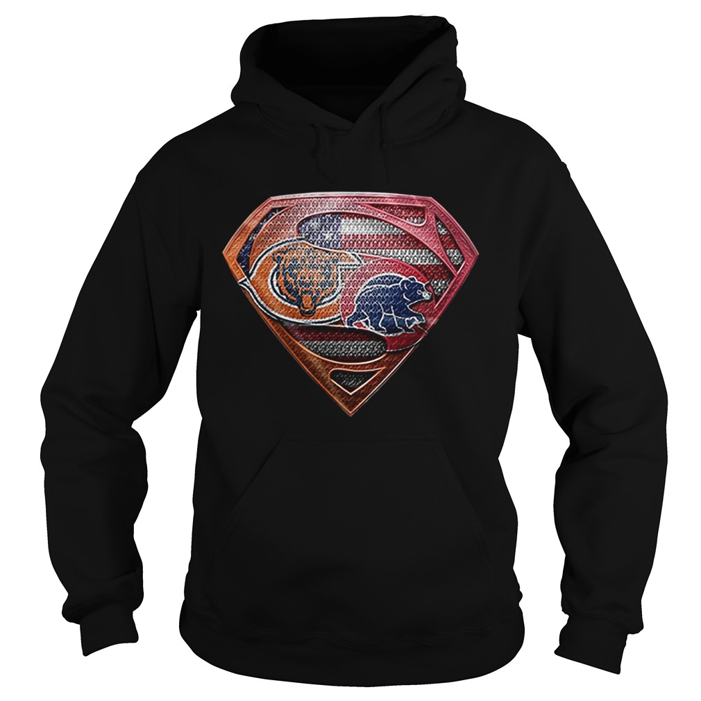 Chicago Bears Superman Logo Chicago Cubs Hoodie