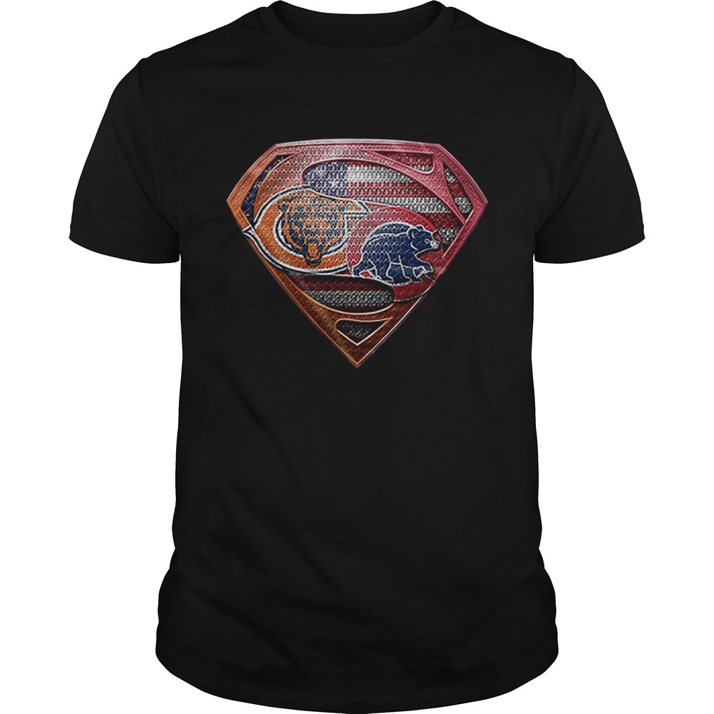 Chicago Bears Superman Logo Chicago Cubs shirt