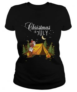 Christmas In July Festival Funny Camping Shirt Classic Ladies