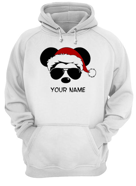Custom Name Cool Mickey Santa Claus Christmas T Shirt Unisex Hoodie