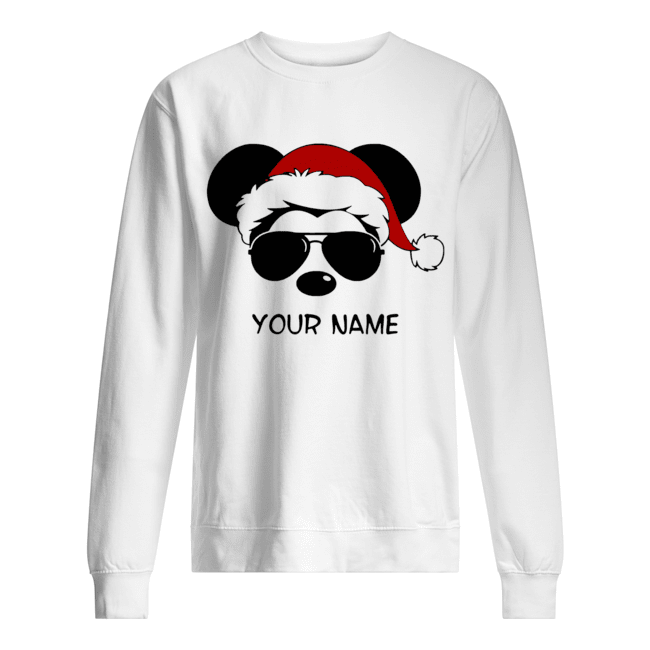 Custom Name Cool Mickey Santa Claus Christmas T Shirt Unisex Sweatshirt