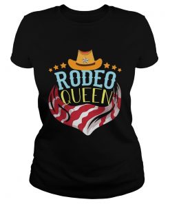 Cute Rodeo Queen Western Barrel Racing Girl Tee Shirt Classic Ladies