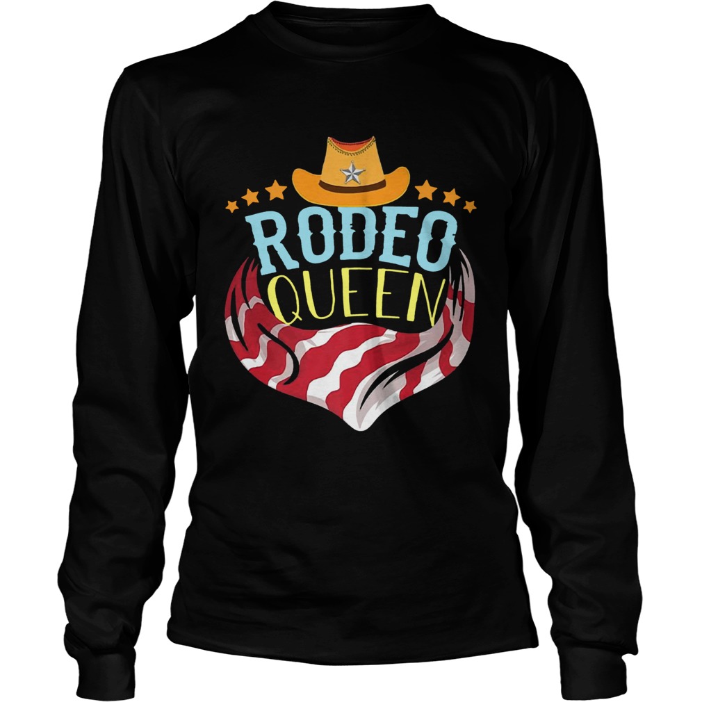 Cute Rodeo Queen Western Barrel Racing Girl Tee Shirt LongSleeve
