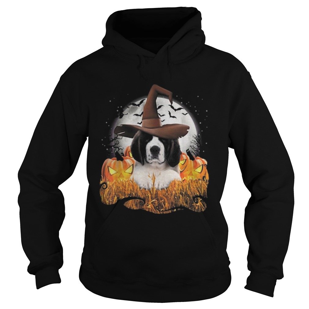 Cute Saint Bernard dog witch on Halloween pumpkin LlMlTED EDlTlON Hoodie