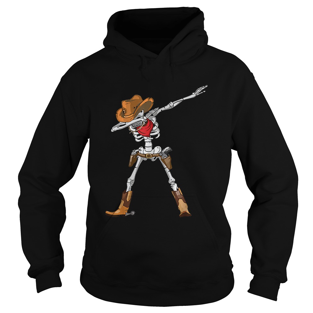 Dabbing Skeleton Cowboy Hat Halloween Dab Hoodie