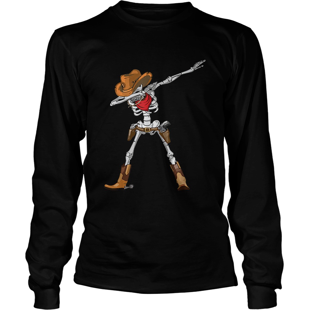 Dabbing Skeleton Cowboy Hat Halloween Dab LongSleeve