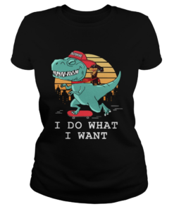 Dachshund riding Trex I do what I want  Classic Ladies