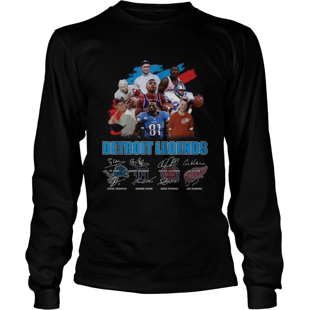 Detroit Legends team player signatures LongSleeve