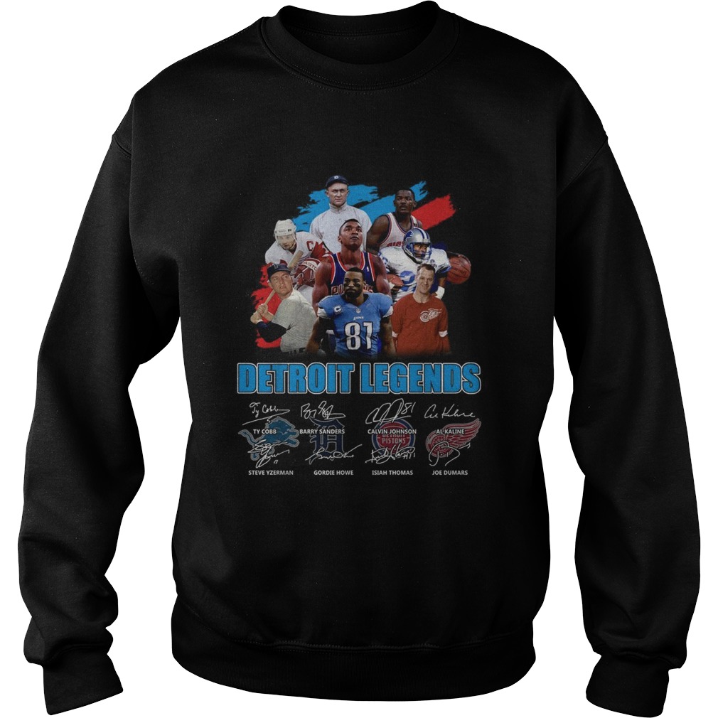 Detroit Legends team player signatures Sweatshirt