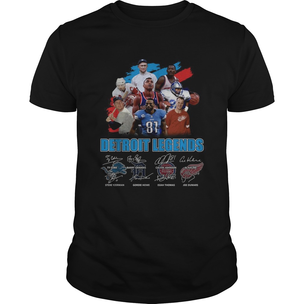 Detroit Legends team player signatures shirt