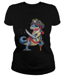Dinosaur T rex Pirate Jolly Roger Halloween Gifts  Classic Ladies