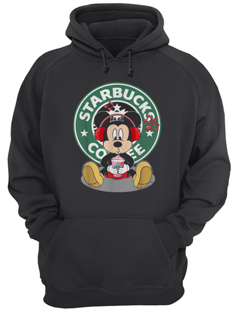 Disney Mickey Mouse Drinking Starbucks Coffee Unisex Hoodie
