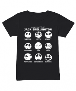 Disney The Nightmare Before Christmas Jack Pumpkin Faces  Classic Women's T-shirt